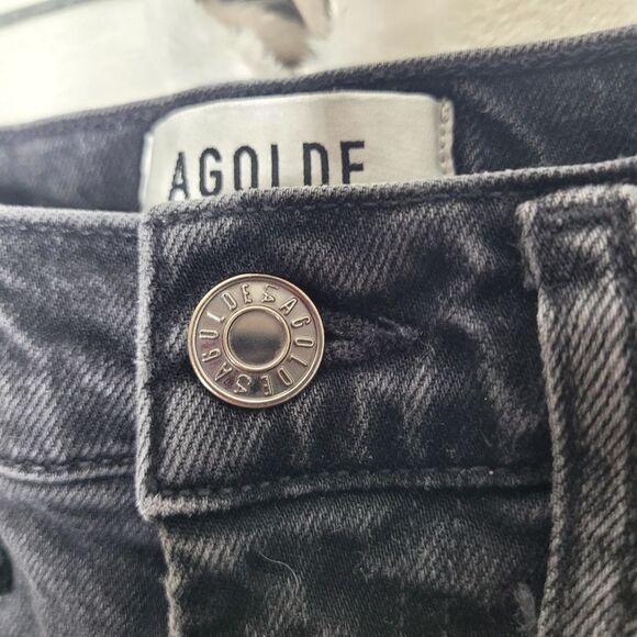 Agolde Black Pinch Waist Jeans Size 24 - Picture 7 of 12